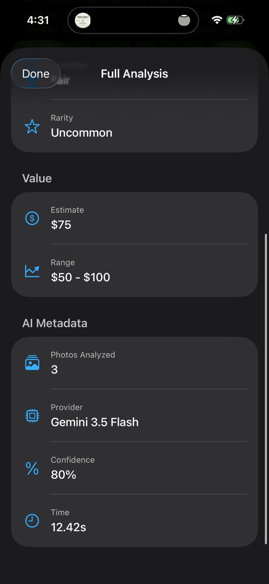 Full analysis: rarity, value estimate and range